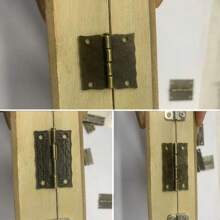 10pcs Antique Mini Folding Hinges, Bronze Alloy Retro Decorative Hinges, With Screws For Jewelry Boxes, Cabinets, Wooden Boxes