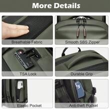 Sea Choice Vacpack Backpack Expandable 60L Backpack With Vacuum Compression TSA Lock Laptop Backpack Fit For 16 Inch Anti Theft Design Travel Vacuum Backpack Water-Resistant Space Saver Backpack - Green - View 4