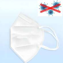 Face Mask, Adjustable White Face Mask, 10 Pcs - White - View 4