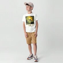 Brandili Knitted Children's T-Shirt For Boys - 白色 - 查看 1