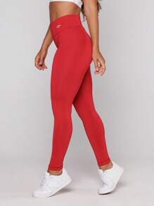 Women's Basic Gym Polyamide Fitness Leggings Navy Blue And Gray Intense Lot Fitness Collection - Red - View 3