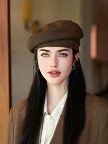 1 件优雅波西米亚风复古甜美蝴蝶结贝雷帽，休闲可爱街头风格女士帽子，适合日常穿着和购物万圣节 - 彩色 - 查看 11