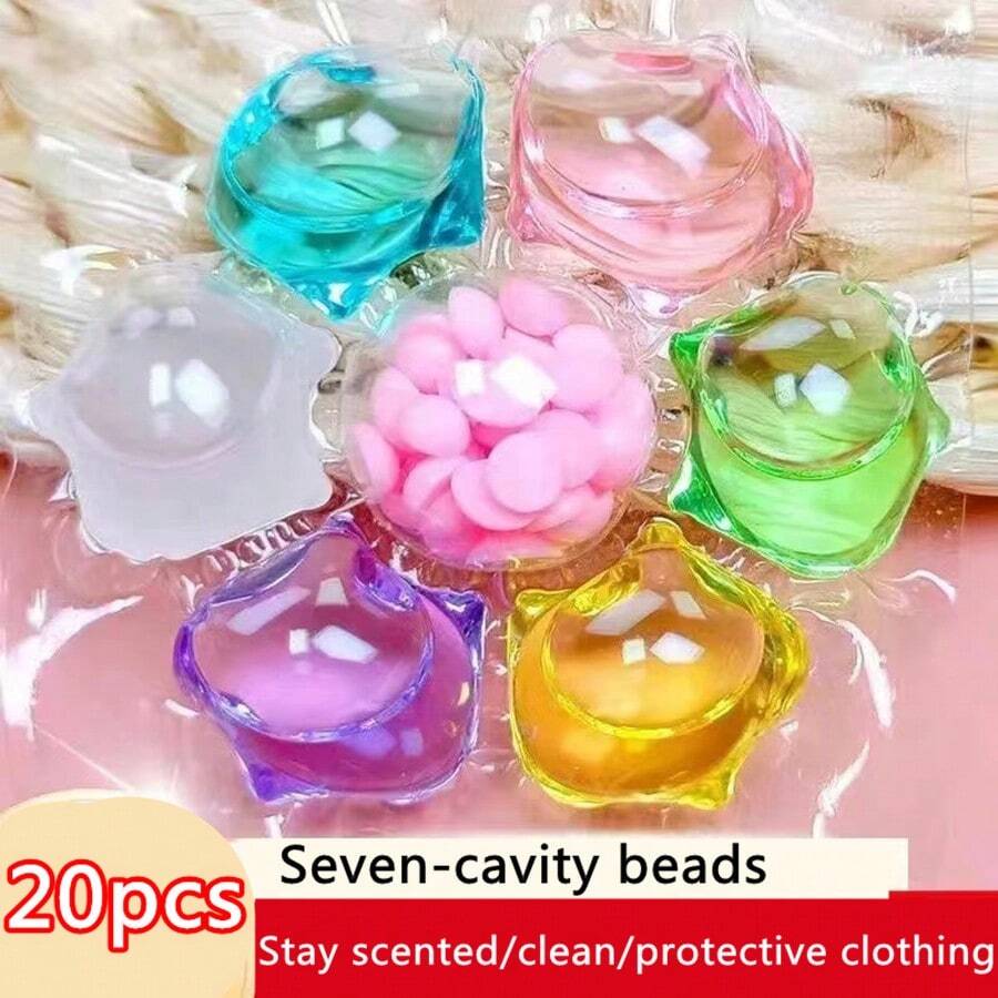 7In1 Laundry Detergent Beads, Long Lasting Fragrance, Fabric Softener