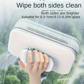 Magnetic Window Cleaner For High-Rise Double-Glazed Windows - Strong Magnet, Handheld Safe Tool, Suitable For 0.3-1cm Thick Windows