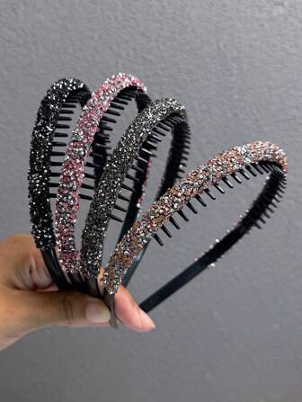 1/2/3/5 piezas Diademas con decoración de strass para niñas, accesorios de pelo dulces