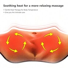 Jiubiaz Shiatsu Massage 3D Rotation With Belt Heat Function 2 Directions Of Rotation Back Shoulders With Car Adapter Heat Neck Massager Shoulder Massage 8 Rotating Massage Heads Massager Car Original Heat Function Body Electric Removable - 橘色 - 查看 6