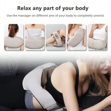 Jiubiaz Shiatsu Massage 3D Rotation With Belt Heat Function 2 Directions Of Rotation Back Shoulders With Car Adapter Heat Neck Massager Shoulder Massage 8 Rotating Massage Heads Massager Car Original Heat Function Body Electric Removable - 橘色 - 查看 7