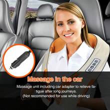 Jiubiaz Shiatsu Massage 3D Rotation With Belt Heat Function 2 Directions Of Rotation Back Shoulders With Car Adapter Heat Neck Massager Shoulder Massage 8 Rotating Massage Heads Massager Car Original Heat Function Body Electric Removable - 橘色 - 查看 3