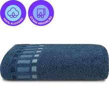 Emcompre Bossa Camesa 4-Piece Bath And Face Towel Set - Màu xanh hải quân - Xem 5