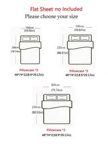 Bộ giường 3 món cho trẻ em, ký túc xá sinh viên, mẫu giáo, bao gồm 1 vỏ chăn và 2 vỏ gối, chải mềm, thiết kế hai mặt, ấm áp, thích hợp cho phòng ngủ, phòng khách, ký túc xá trường học, mọi mùa - trái tim đầy màu sắc - Xem 2
