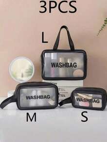 Bộ 3 túi đựng đồ trang điểm du lịch, hộp đựng cọ trang điểm, túi đựng đồ vệ sinh cá nhân, túi đựng mỹ phẩm, túi đựng đồ trang điểm trong suốt, túi đựng đồ vệ sinh cá nhân chống thấm nước, túi đựng đa chức năng, túi đựng đồ du lịch di động, thích hợp đựng đồ trang điểm, dụng cụ làm đẹp, chăm sóc da, chì kẻ lông mày, bảng phấn mắt, son môi, bông phấn, cọ trang điểm - Nhiều màu - Xem 13