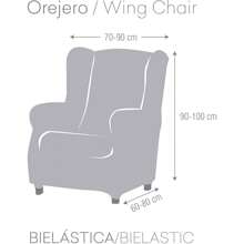 Ecommerc3 |翼形椅套（多種顏色） - 彈性提花布料扶手椅套 - 透氣耐磨布料 - 易於穿脫 - 軟墊風格設計 - 免費送貨 ✅ 24/48 小時送貨到西班牙（半島） - 奶油白 - 查看 4