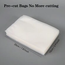 100pcs Premium Vacuum Sealer Bags,Food Preservation, Storage, And Organization Solution For Kitchen , Reusable, Durable, And Bpa-Free Household Essentials - White - View 20