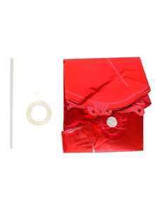 Merry Christmas Balloon Set 37 Cm Red Metallic Balloon With Blower And String. - Đỏ - Xem 4