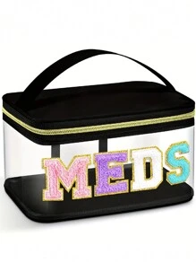 Túi đựng mỹ phẩm Chenille cho nữ, Túi đựng đồ vệ sinh cá nhân di động, Túi đựng đồ trang điểm vá phong cách đại học, Túi đựng đồ trang điểm có khóa kéo, Túi đựng đồ trang điểm cho nữ, Đồ dùng học tập du lịch, Đồ dùng du lịch thiết yếu, Túi đựng đồ trang điểm thiết yếu cho ngày lễ, Túi đựng đồ trang điểm Làm đẹp - Nhiều màu - Xem 9