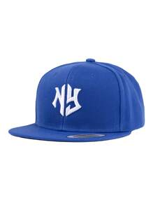 1 pieza Gorra de béisbol con bordado de letra NY, adecuada para juegos de béisbol, baloncesto, otoño, estilo deportivo, atuendo de los años 90, colores brillantes, cierre ajustable, sombrero de moda con protección solar para actividades al aire libre, fiestas en la playa y uso casual - color sólido - Ver 16