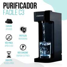 Water Purifier, Tabletop And Wall-Mounted Drinking Fountain, Natural Water Well-Being - 黑色 - 查看 5