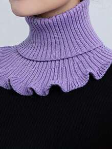 1 Stück Damen Winter Winddichte gestrickte unifarbene Halswärmer, weicher und warmer Rollkragenschal, geeignet für Winterreisen, Valentinstag