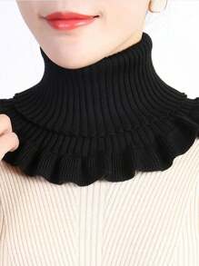 1 Stück Damen Winter Winddichte gestrickte unifarbene Halswärmer, weicher und warmer Rollkragenschal, geeignet für Winterreisen, Valentinstag