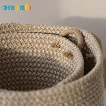OYHOMO 1/2pcs Woven Storage Basket, Suitable For Organizing Toys, Snacks, Small And Tidy, Suitable For Bedroom, Gifts, Empty Shelves, Wardrobe, Vanity, Can Be Used As Makeup, Jewelry, Key Storage Box/Container - Khaki - View 8