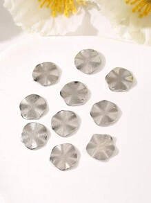 Mặt dây chuyền hình đĩa tròn 10 chiếc -màu để làm bông tai, vòng tay & vòng cổ - Bạc xỉn màu - Xem 6