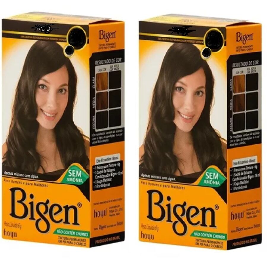 Kit 2 Bigen Ammonia-Free Coloring Powder Dye Your Choice - 5.0淺棕色 - 查看 1