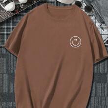 T-Shirt Smile Shirt Happy Face Shirt Various Colors - Rỉ Nâu - Xem 1
