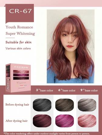 Cayirom 300G/PCS 无漂白染发膏，带染发工具套装，快速吸收和遮盖灰色，夏季畅销彩色美发产品，有机植物精华染发膏，适合所有发质，2024 植物天然无刺激染发膏，适合在家自行染发和美发沙龙使用