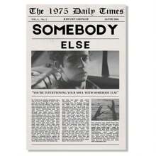 Conjunto de 1/6 Peças de Arte de Parede Vintage, Pôsteres de Álbuns de Música 1975, Pôster de Jornal para Decoração de Sala, Quadros Pendurados para Sala de Estar, Quarto, Dormitório (Sem Moldura) - Preto e Branco - Visão 18