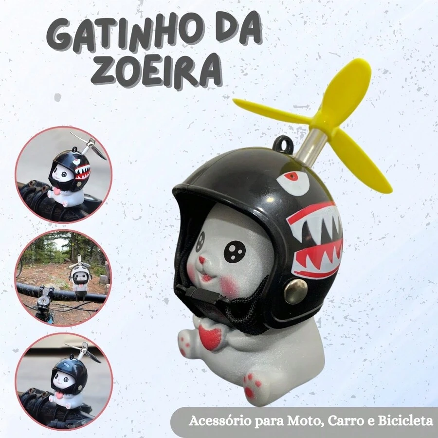 Patinho Jack da Zueira Com Led Decora Bike Moto Carro Pato de Borracha