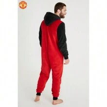 Manchester United F.C. Pyjama Fleece Onesie Football Gift - Red - View 7