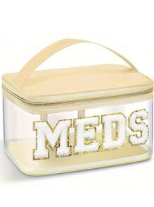 Túi đựng mỹ phẩm Chenille cho nữ, Túi đựng đồ vệ sinh cá nhân di động, Túi đựng đồ trang điểm vá phong cách đại học, Túi đựng đồ trang điểm có khóa kéo, Túi đựng đồ trang điểm cho nữ, Đồ dùng học tập du lịch, Đồ dùng du lịch thiết yếu, Túi đựng đồ trang điểm thiết yếu cho ngày lễ, Túi đựng đồ trang điểm Làm đẹp - Nhiều màu - Xem 11