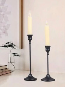 2 piezas Decoración de centro de mesa de candelabros del Día de Navidad, adecuados para decoración de escritorio de oficina, cena a la luz de las velas, ambiente de la habitación, suministros para fiestas navideñas - Multicolor - Ver 12