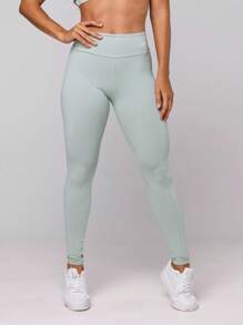 Women's Basic Gym Polyamide Fitness Leggings Navy Blue And Gray Intense Lot Fitness Collection - Green - View 3