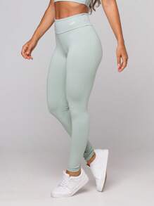 Women's Basic Gym Polyamide Fitness Leggings Navy Blue And Gray Intense Lot Fitness Collection - Green - View 1