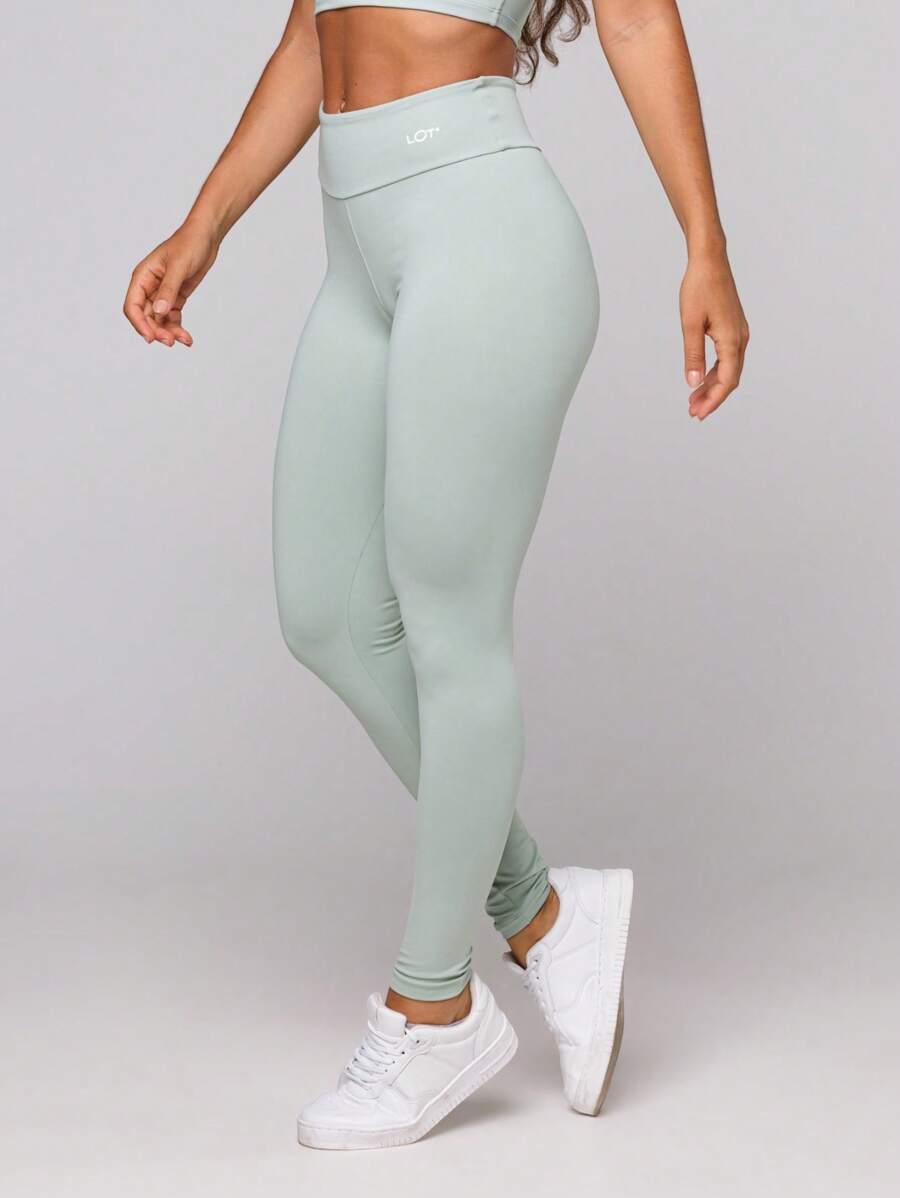 Women's Basic Gym Polyamide Fitness Leggings Navy Blue And Gray Intense Lot Fitness Collection - Green - View 1