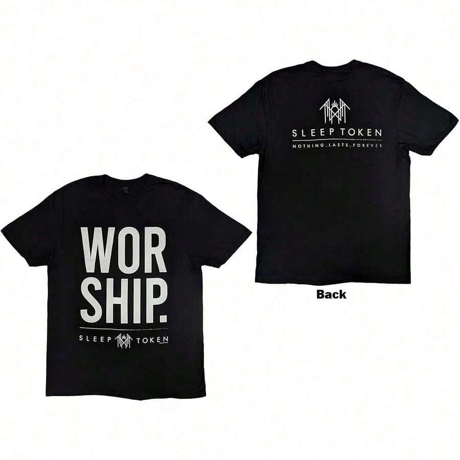 Hey Rusty Sleep Token Official Band TShirt Worship (Back Print