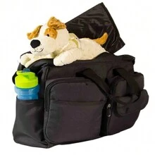 Multifunctional Maternity Bag For Pregnant Women And Babies With Changing Mat And 5 Pockets First Line - 黑色 - 查看 4