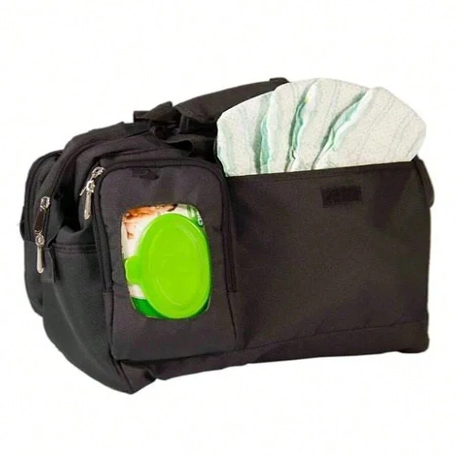 Multifunctional Maternity Bag For Pregnant Women And Babies With Changing Mat And 5 Pockets First Line - 黑色 - 查看 1