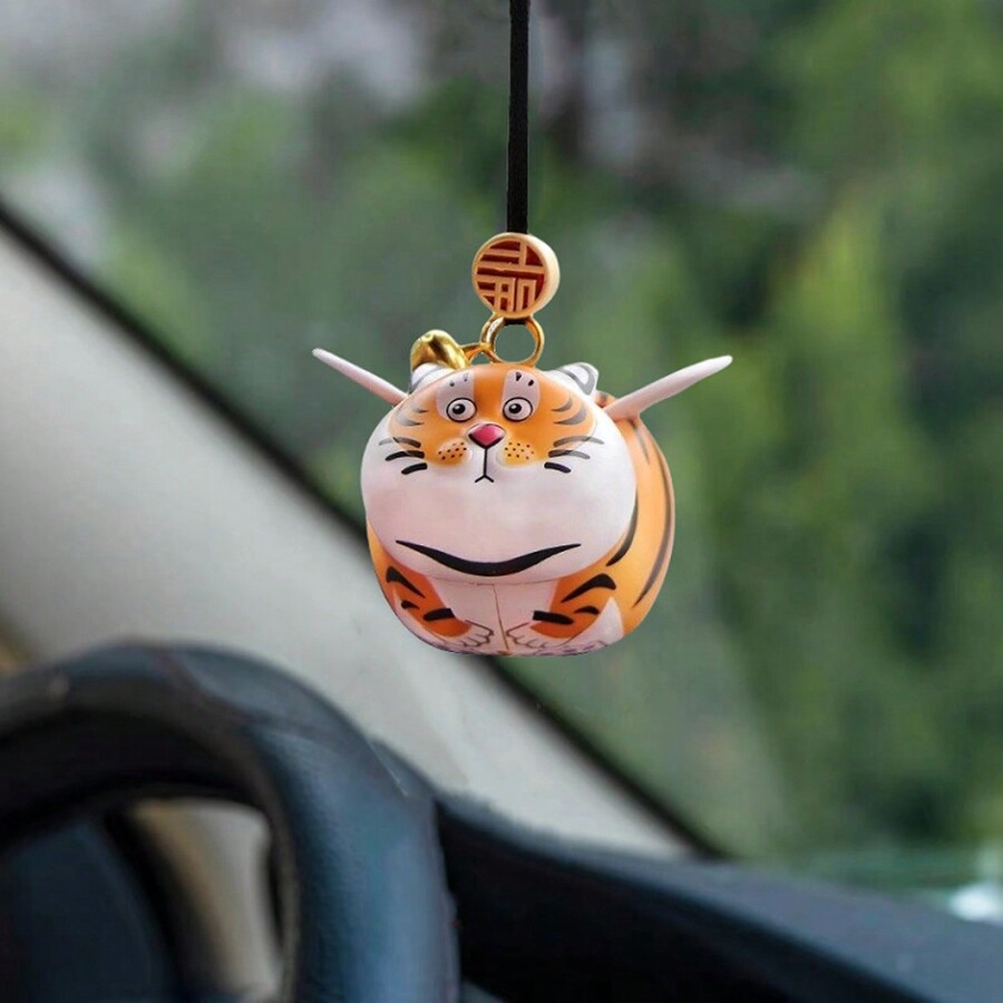 1pc, TigerShaped Car Ornaments, Decorations, Car Pendants, Cute Fat