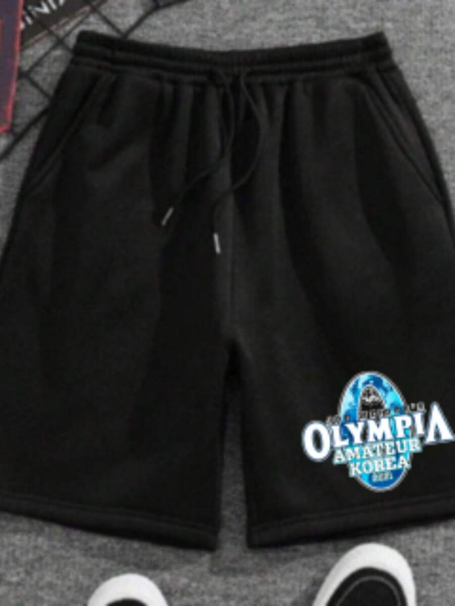 Bermuda Shorts Sweatshirt Training Olympia Classic Gym - màu đen - Xem 1