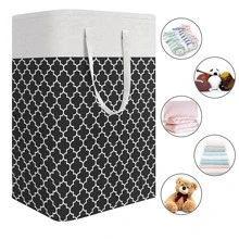 1 PIEZA Cesta de lavandería con capacidad grande, impermeable, de tela, simple, para guardar ropa y artículos varios, plegable, cesta de lavandería, organizador de baño, cesta, cesta de almacenamiento, cesta de lavandería plegable