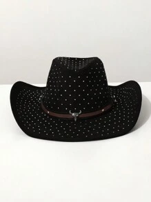 1 chiếc mũ cao bồi miền Tây phong cách Bohemian bằng da lộn đính đá dành cho nữ Thích hợp cho các lễ hội âm nhạc, sự kiện theo chủ đề cao bồi miền Tây, tiệc cổ điển, đêm hóa trang, tiệc Gala ngày lễ, tiệc độc thân, tiệc sinh nhật, biểu diễn trên sân khấu, dây trang trí có thể tháo rời, mặc được bốn mùa - mũ đội đầu - Xem 12