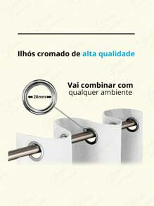 Cortina Versátil 3,00 x 240 Percal Flex 400 Fios - Branco - Visão 5