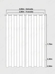 Cortina Versátil 3,00 x 240 Percal Flex 400 Fios - Branco - Visão 4