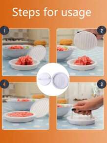 1 件/2 件（100 张汉堡纸）汉堡多功能肉饼压榨机，汉堡肉饼模具，厨房小工具