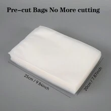 100pcs Premium Vacuum Sealer Bags,Food Preservation, Storage, And Organization Solution For Kitchen , Reusable, Durable, And Bpa-Free Household Essentials - White - View 19