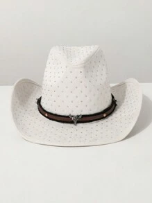 1 chiếc mũ cao bồi miền Tây phong cách Bohemian bằng da lộn đính đá dành cho nữ Thích hợp cho các lễ hội âm nhạc, sự kiện theo chủ đề cao bồi miền Tây, tiệc cổ điển, đêm hóa trang, tiệc Gala ngày lễ, tiệc độc thân, tiệc sinh nhật, biểu diễn trên sân khấu, dây trang trí có thể tháo rời, mặc được bốn mùa - mũ đội đầu - Xem 13