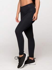 Women's Basic Gym Polyamide Fitness Leggings Navy Blue And Gray Intense Lot Fitness Collection - Black - View 1