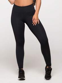 Women's Basic Gym Polyamide Fitness Leggings Navy Blue And Gray Intense Lot Fitness Collection - Black - View 3